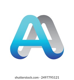 A blue and skyblue logo with a letter a