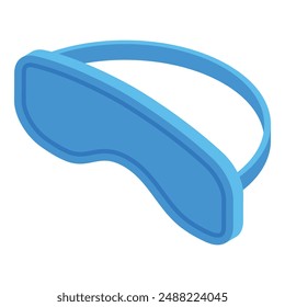 Blue sleep mask is blocking light so someone can sleep better