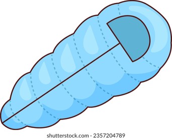 Blue Sleeping Cover Vector Illustration