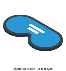 Blue sleeping mask icon. Isometric of blue sleeping mask vector icon for web design isolated on white background