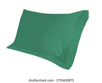 almohada dorada azul. ilustración vectorial