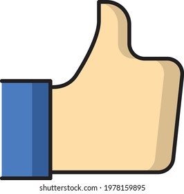 blue sleeved good like thumb up