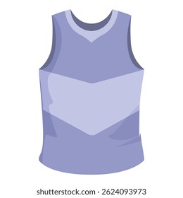 Blue sleeveless shirt featuring a v shaped insert, ideal for sports and athletic activities
