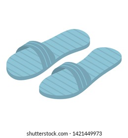 Icono de zapatillas azules. Isométrico icono vectorial de las zapatillas azules para el diseño web aislado en fondo blanco