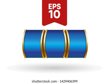 Blue Slot Machine Slots Reel Spin Gambling Vector Illustration