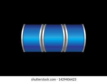 Blue Slot Machine Slots Reel Spin Gambling Vector Illustration