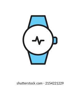 Blue Smartband Icon Vector Illustration