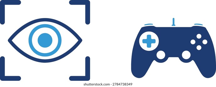 Blue smartphone with circular target icon and app icons on screen vector illustration