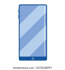 icono de tecnología para dispositivos smartphone azul