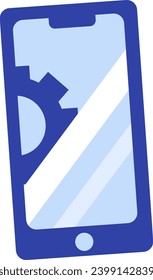 blue smartphone fintech icon with cleats