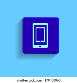 Blue smartphone icon 