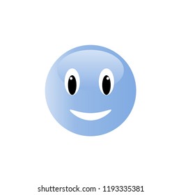 blue smile icon