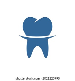 blue smile tooth dentist health care medical logo design