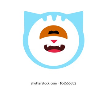 Blue smiling cat