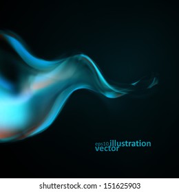 Blue smoke background. Abstract  vector illustration eps10