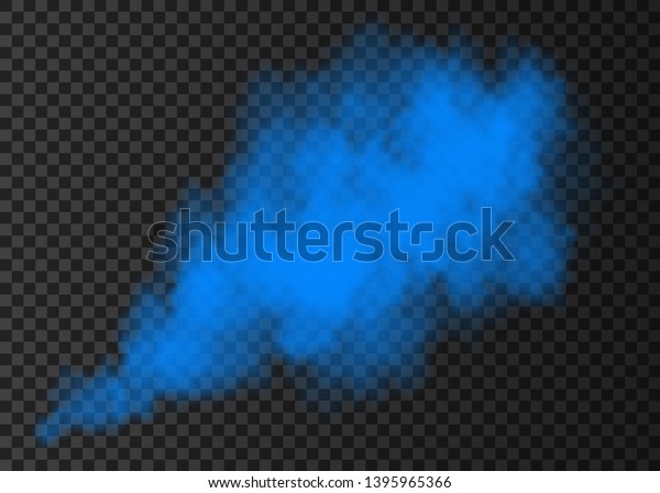 透明な背景に青い煙が破裂した 色蒸気爆発特殊効果 火の霧または霧のテクスチャのリアルなベクトル柱 のベクター画像素材 ロイヤリティフリー