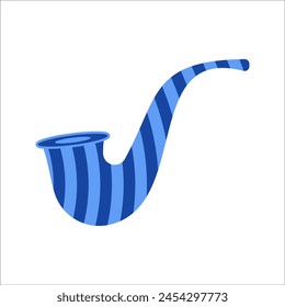 Blue Smoking Pipe Illustration Perfect to Complete Your Design