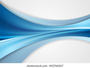 Fondo corporativo ondulado y suavizado azul. Diseño de vectores