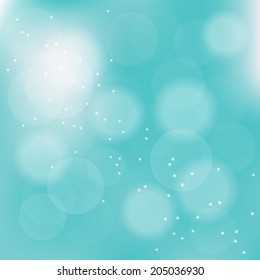 Blue smooth background with bokeh effect, vector illustration