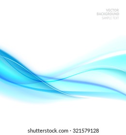 Blue smooth light lines. Illustration of water swirling. Blue waves. Vector illustration.