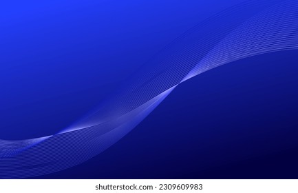 fondo abstracto de la curva de líneas lisas azules