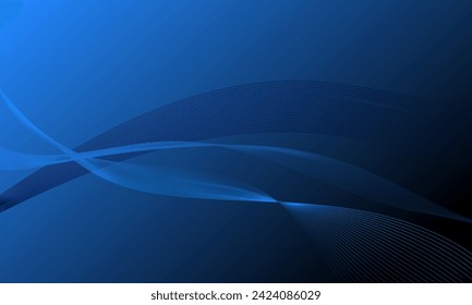 blaue glatte Linien Wellenkurven mit abstraktem Farbverlauf-Hintergrund
