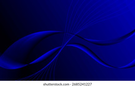 blue smooth lines wave soft gradient abstract background
