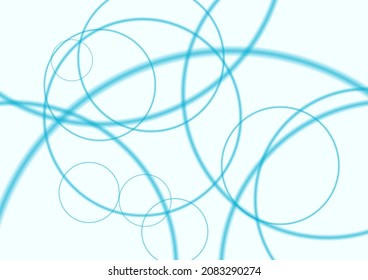 Blue smooth minimal circles abstract futuristic tech background. Vector digital art design