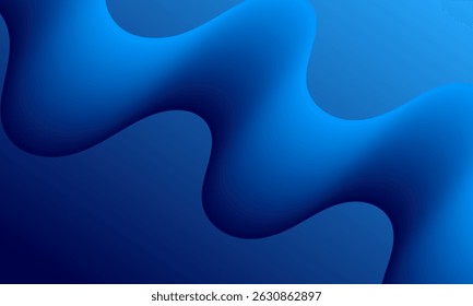 blue smooth stripes lines wave curves on soft gradient abstract background