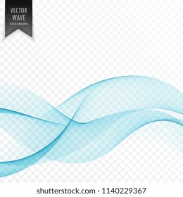blue smooth transparent wave design