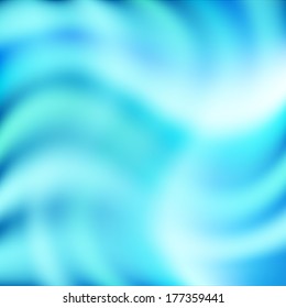 Blue smooth twist light lines background. Vector illustration.
