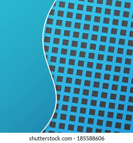 Blue smooth twist light lines vector background.