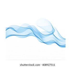 blue smooth wave on white modern futuristic abstract background