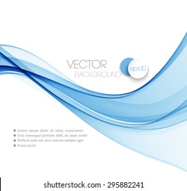  Blue Smooth wave stream line abstract header layout. Vector illustration