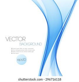  Blue Smooth wave stream line abstract header layout. Vector illustration