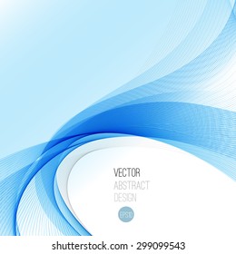  Blue Smooth wave stream line abstract header layout. Vector illustration