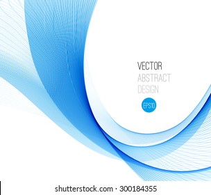  Blue Smooth wave stream line abstract header layout. Vector illustration