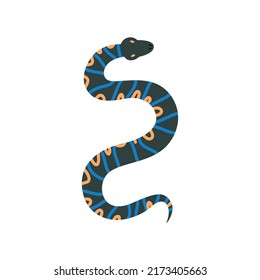blue snake animal wild icon