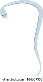 blue snake awaiting vector illustration