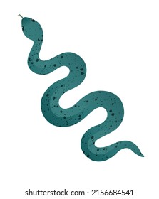 Ilustración vectorial de serpiente azul, diseño de serpiente azul 