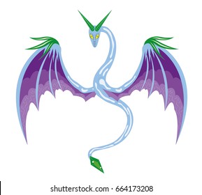 Blue snake with wings