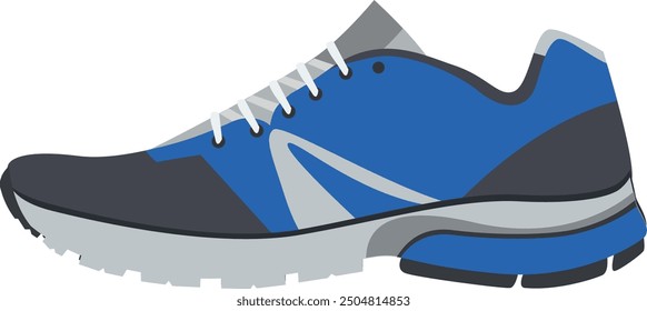 Icono de zapatilla azul. Zapato deportivo. Calzado informal