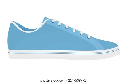 Blue sneaker shoe. vector illustration