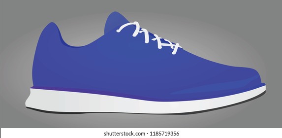 Blue sneaker. vector illustration