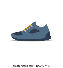 Blue sneaker vector illustration on white backgorund