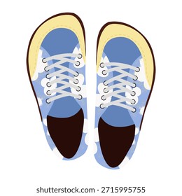 Zapatillas azules con inserciones amarillas para caminar descalzo, zapatos elegantes, zapatillas de primavera. Diseño anatómico. La parte superior flexible y la suela permiten que el pie se mueva y se doble libremente, siempre enganchándose de manera efectiva