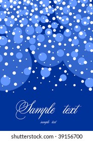 blue snow background with text