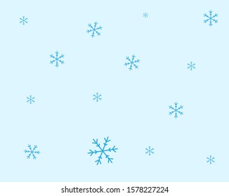 fondo de patrón de copos de nieve azul