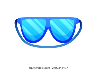Blue Snow Goggles Winter Sticker