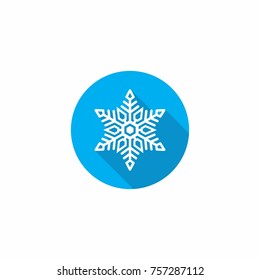 Blue snow icon logo.
